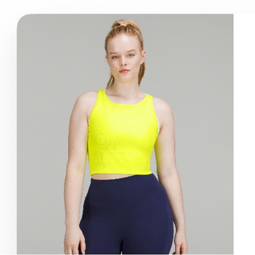 RARE LULULEMON power pivot ribbed tank womens size 4 in great condition